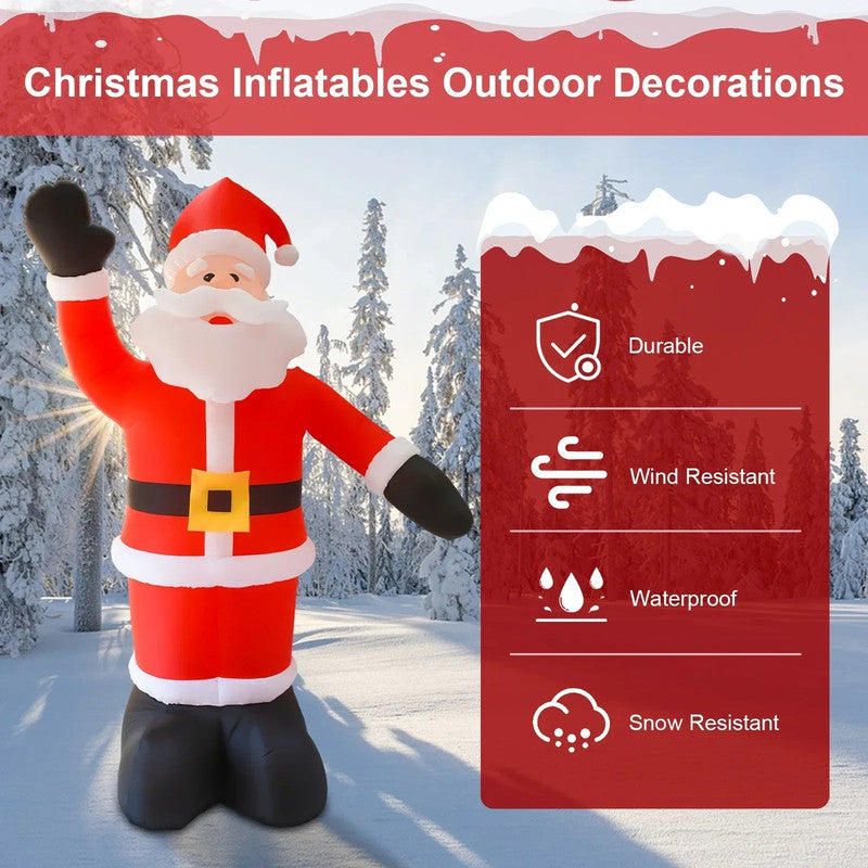 Inflatable Santa Claus 8Ft 9 LED Light Up Christmas Outdoor Yard Lawn Decoration