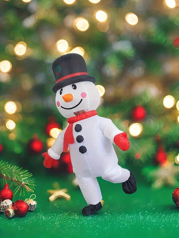 Inflatable Snowman 130-150cm Christmas Party Indoor Outdoor Holiday Decor White