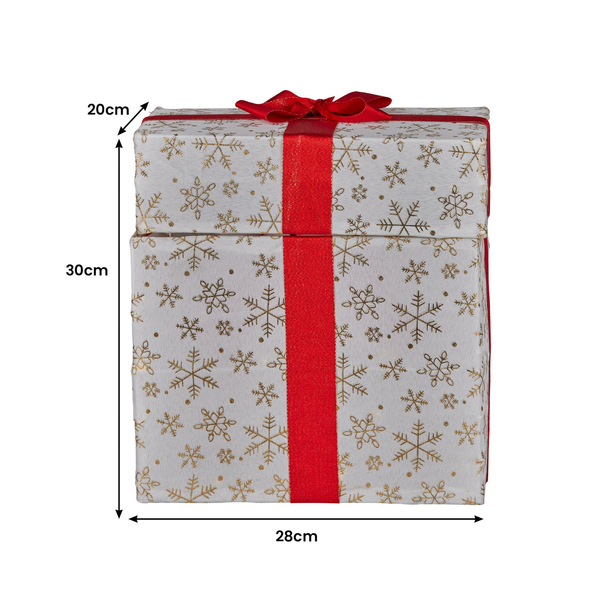 Animated Snowman in Gift Box Christmas Display 50 Warm White LED Covered Gold