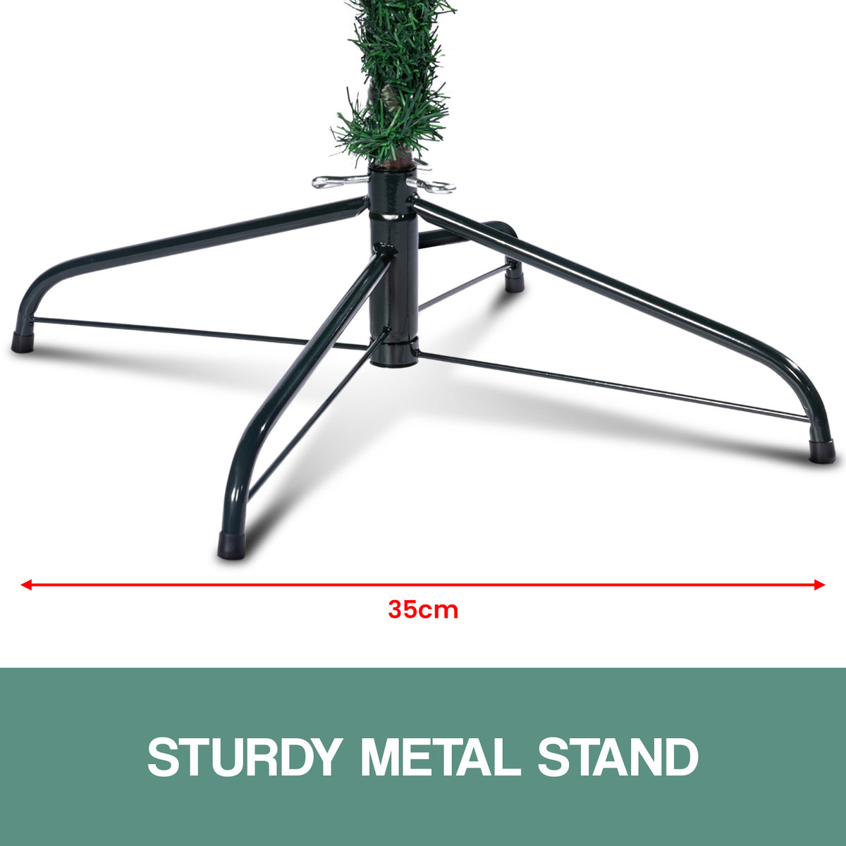 Green Christmas Tree 1.5m 550 Tips Sturdy Metal Stand Easy Assembly Xmas Decor