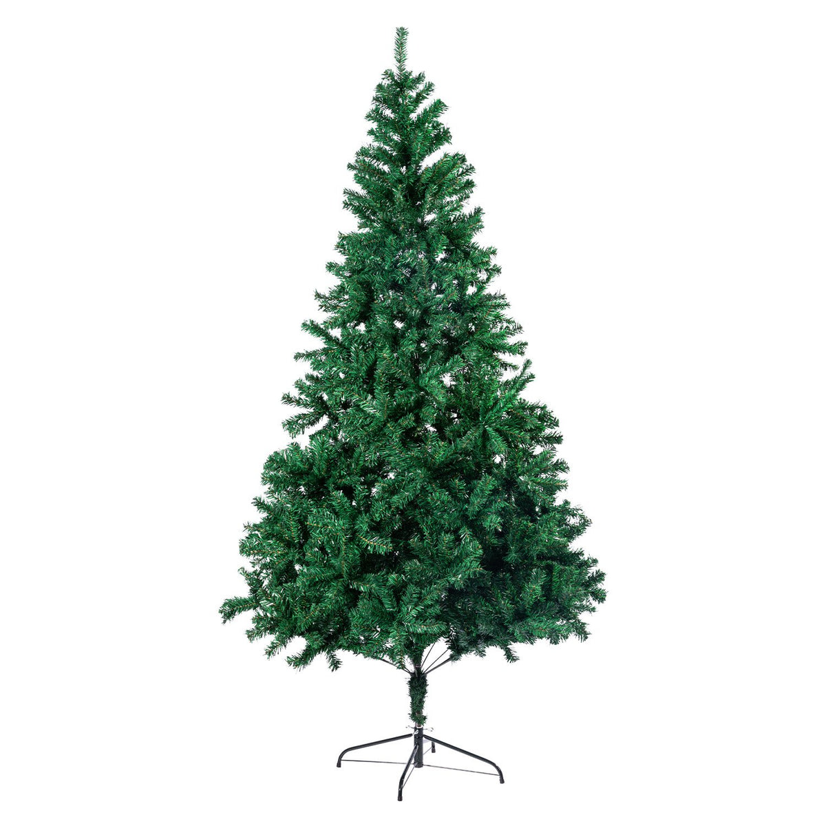 Green Christmas Tree 2.4m 1500 Tips Sturdy Metal Stand Easy Assembly Xmas Decor