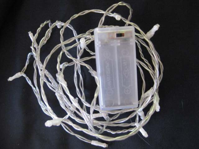 Plain Bulb Fairy String Lights LED Battery Powered 20 Bulbs 3m Arctic White