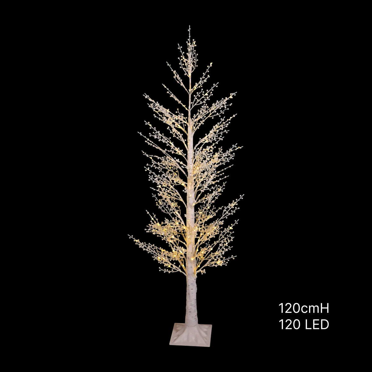 Winter Berry Light Up Christmas Tree 120 LED Pack of 2 120cm
