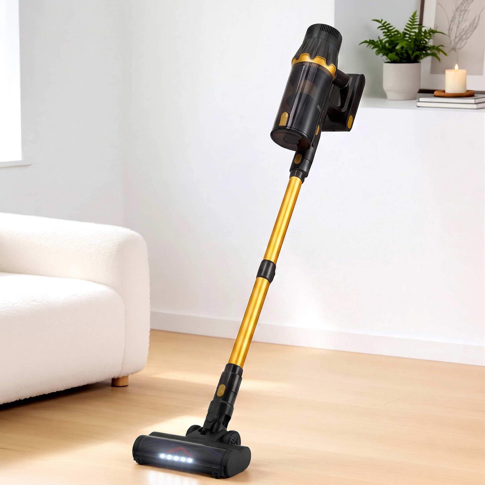 DEVANTI 30000Pa Cordless Stick Vacuum Cleaner 4-in-1 Handheld Gold