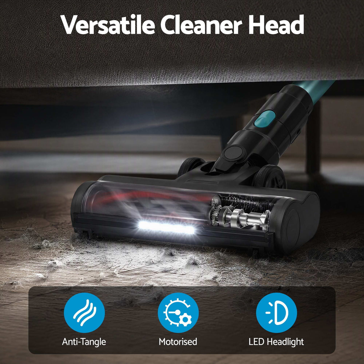 DEVANTI 30000Pa Cordless Stick Vacuum Cleaner 4-in-1 Handheld Green