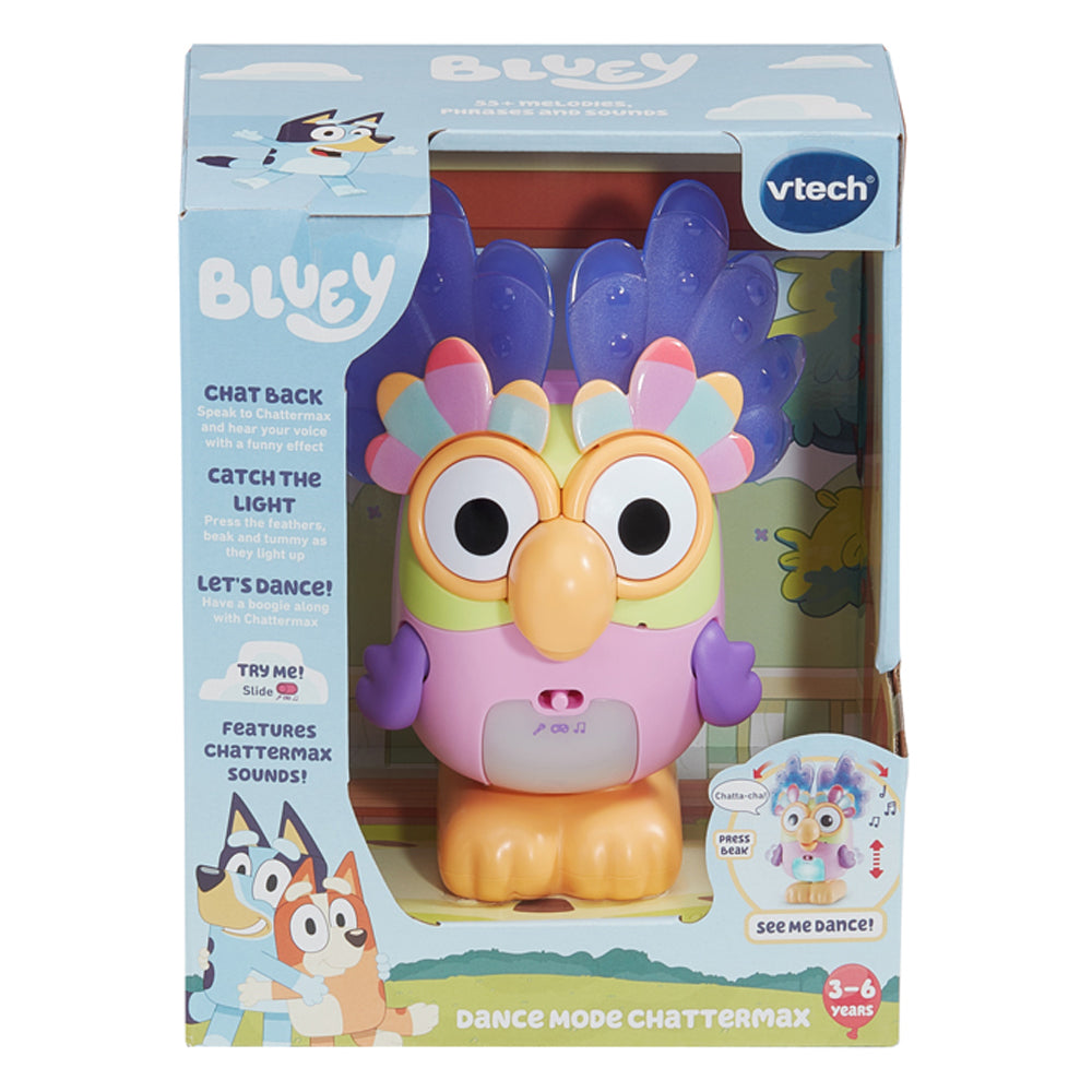 Bluey Dance Mode Chattermax Interactive Toy 3 Play Modes Lights Music