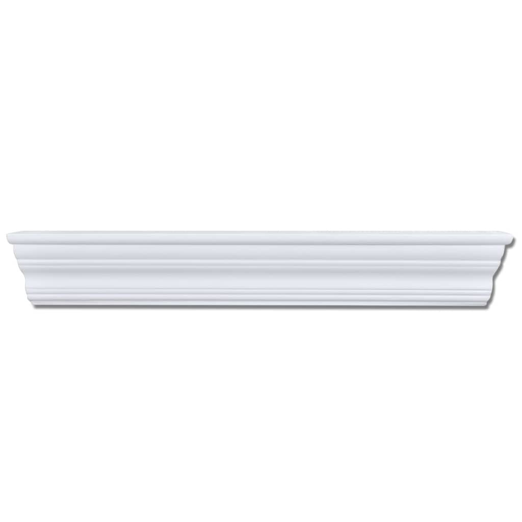 Wall Shelves Aaliyah 2 pcs Baroque Style Storage Display Decor White