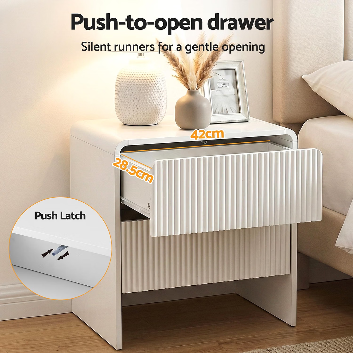 Artiss Queen Wooden Bed Frame 2 Bedside Table Set 2-Drawer Storage