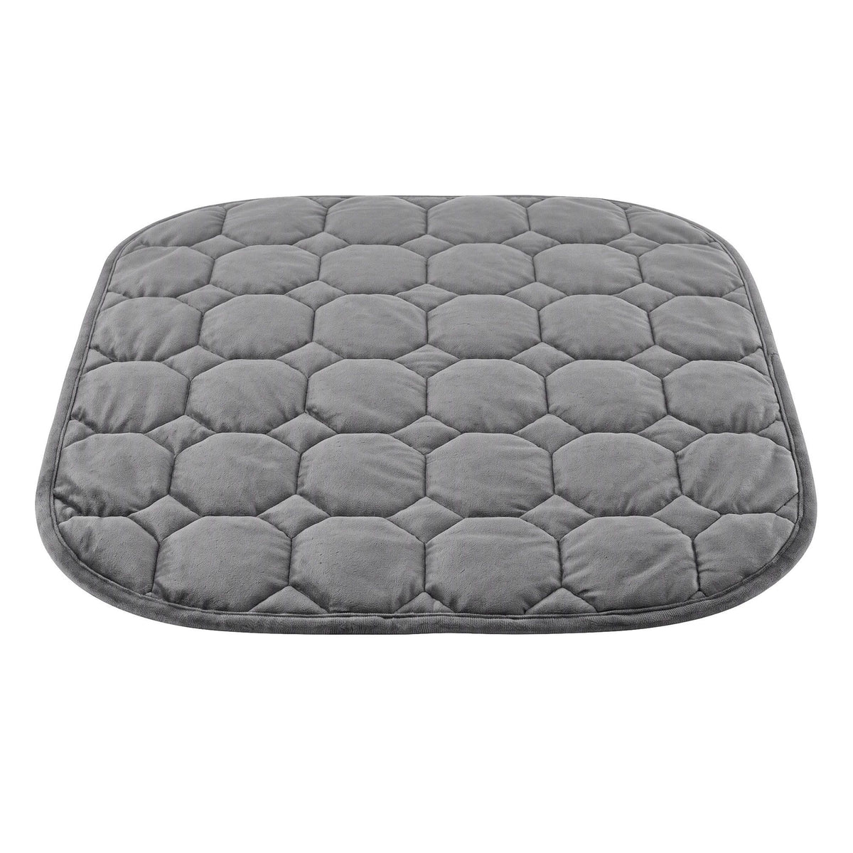 Giselle Weighted Lap Blanket 3.2KG Grey Crystal Velvet Quilted Glass Bead Fill for Sofa Office