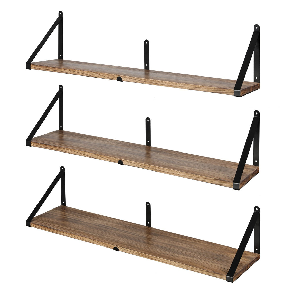 Levede Floating Wall Shelves 3Pcs Rustic Wooden Storage Display Bookshelf Rack