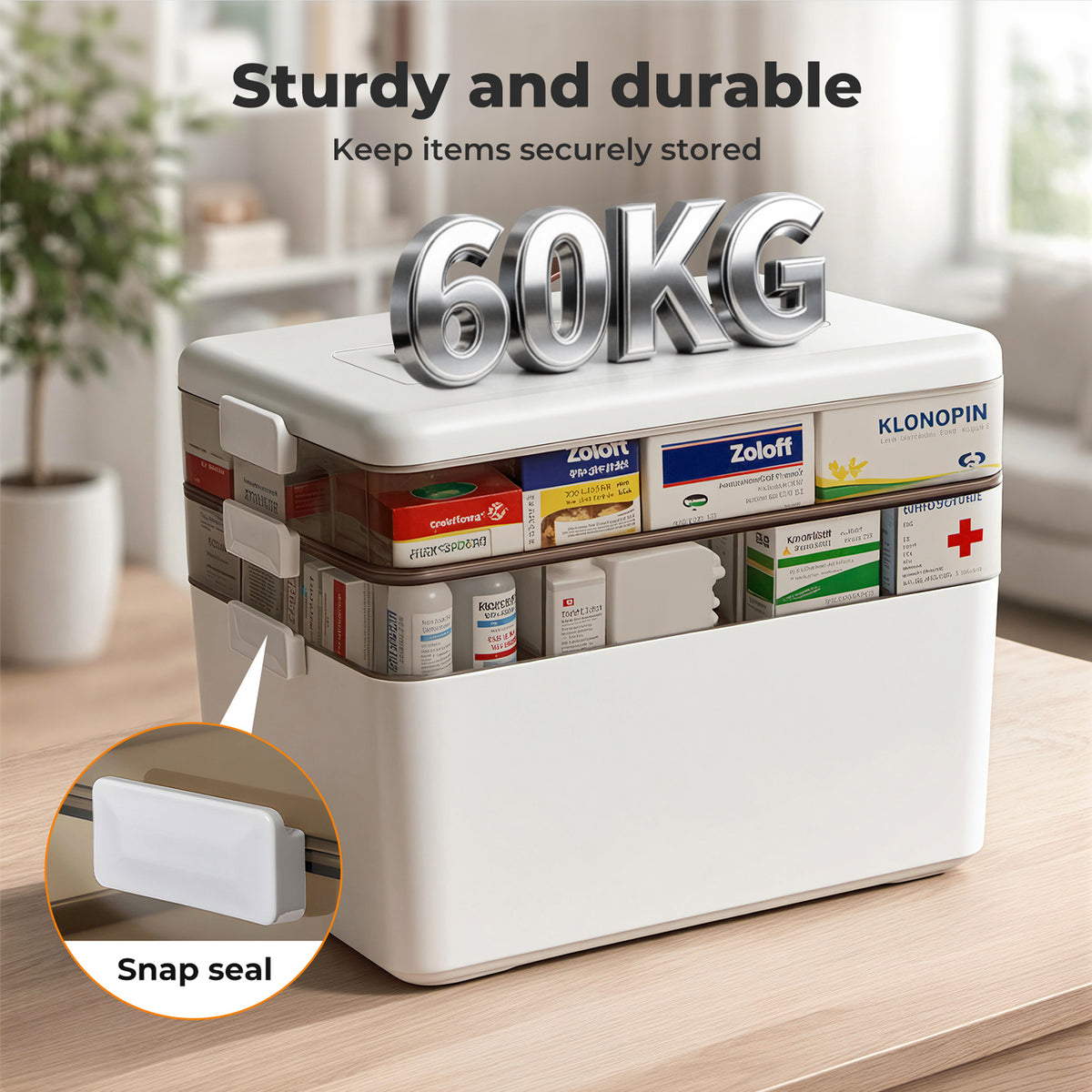 Levede Medical Storage Box Three Layer Medicine Case-2065254634662006787