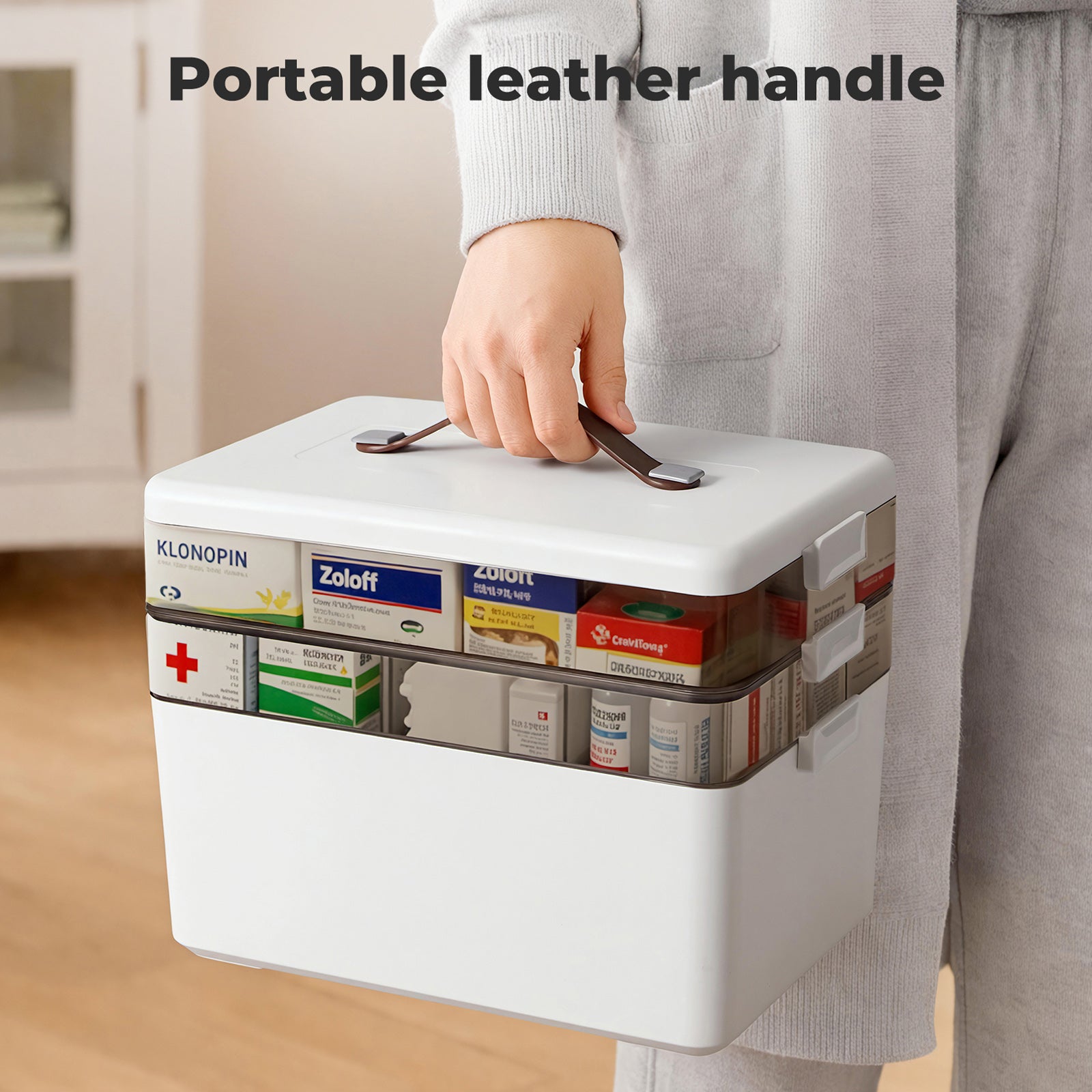Levede Medical Storage Box Three Layer Medicine Case-2065254634662006788