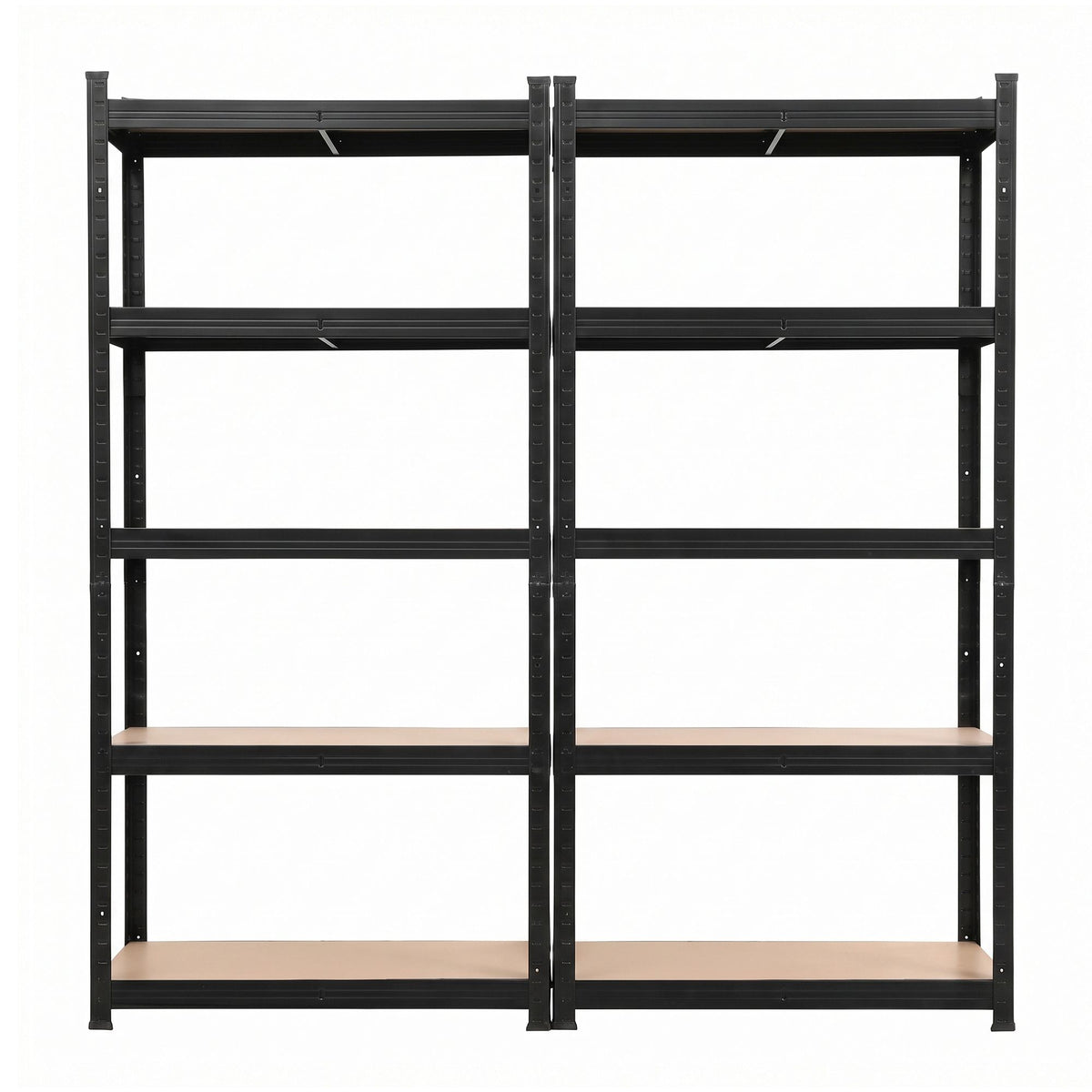 Giantz 2-Rack Garage Shelving 1.6X0.8m MDF Warehouse Shelves Storage Rack Black