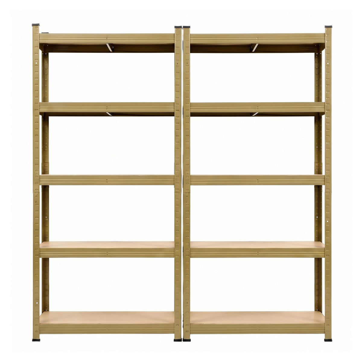 Giantz 2-Rack Garage Shelving 1.6X0.8m MDF Warehouse Storage Rack Yellow