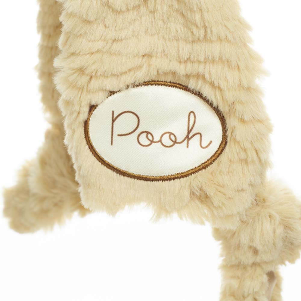 Winnie the Pooh Classic Comfort Blanket Soft Plush Story Print Satin Patch