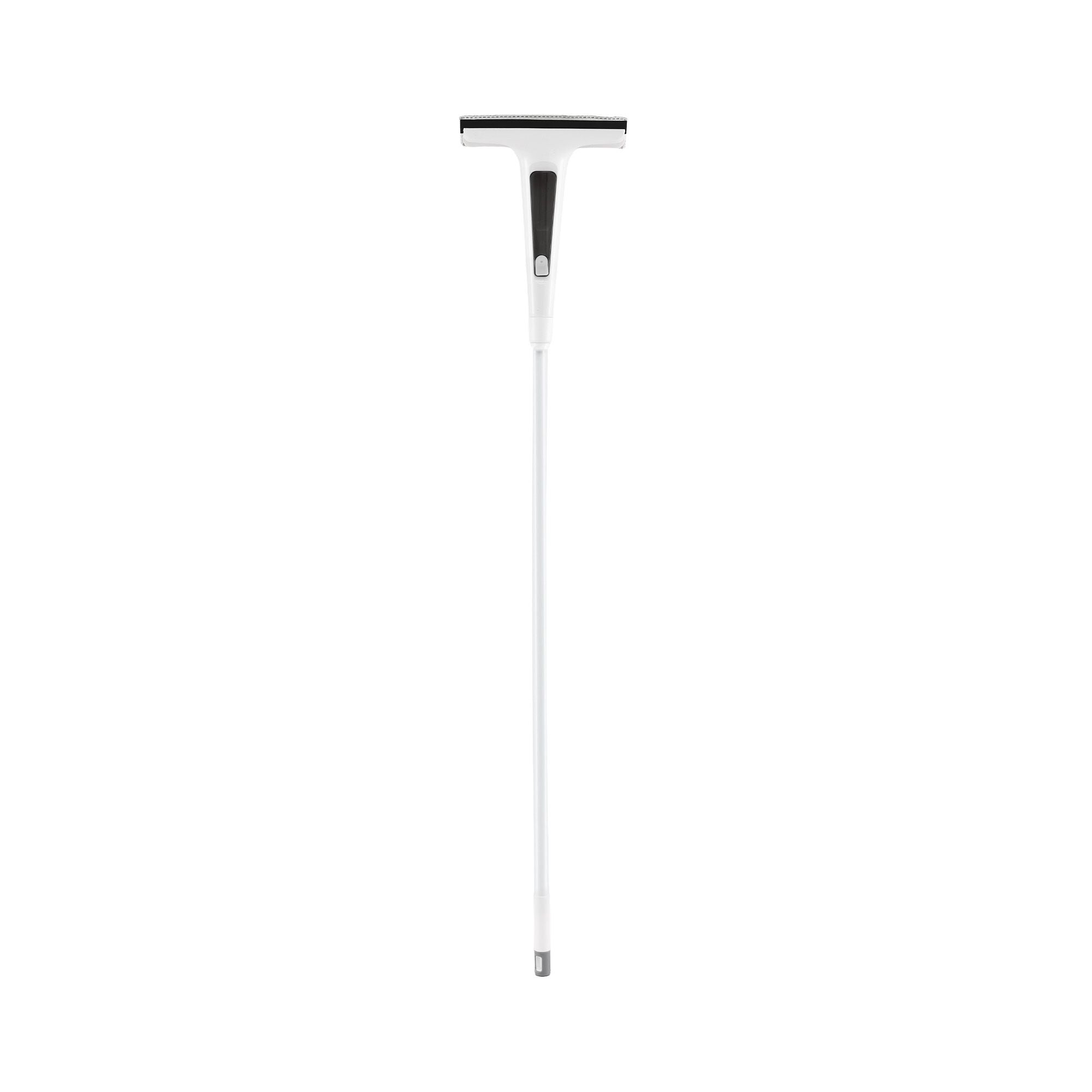 Giantz Window Cleaner Mirror Car, Spray Scrub Squeegee 136cm Extendable Long Handle with Water Tank 3 Microfiber Pads, White