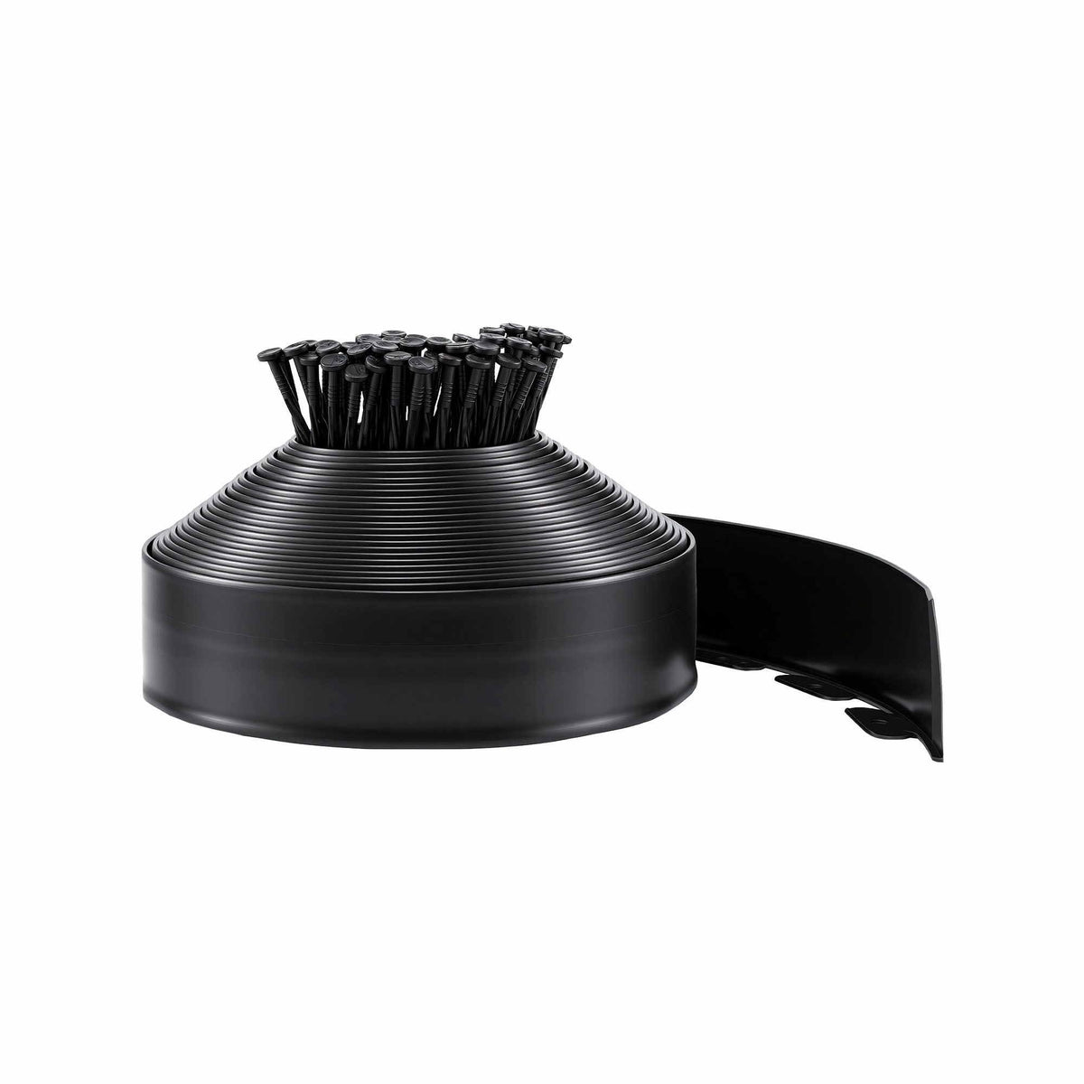 Green Fingers 60ft Garden Edging 30pcs Flexible Plastic Lawn Border Black