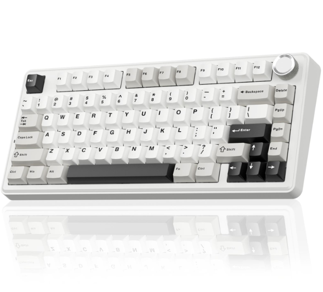 SOLAKAKA A75 75% Gasket Mechanical Keyboard Tri-Mode Hot-Swap Knob Black