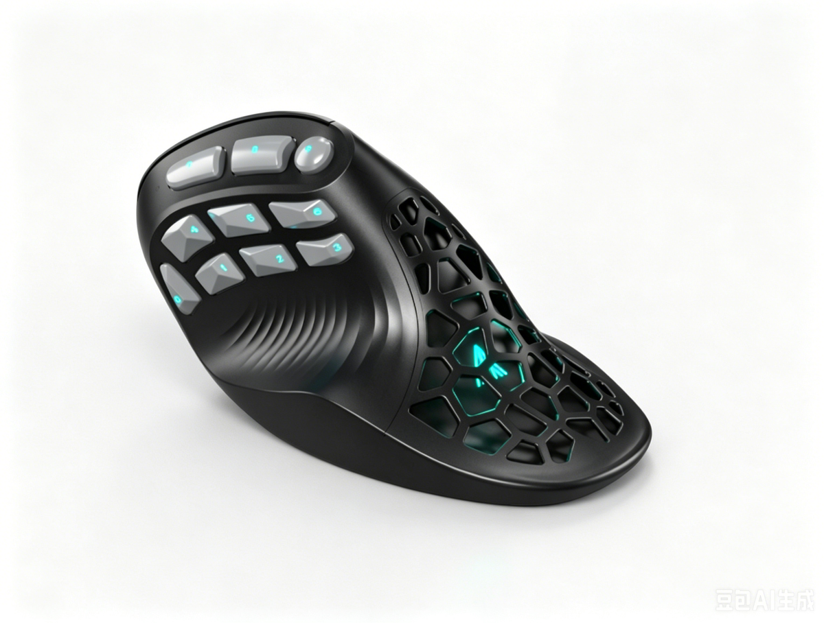 SOLAKAKA E9 Vertical MMO Gaming Mouse Tri-Mode 36000 DPI Ergonomic Black