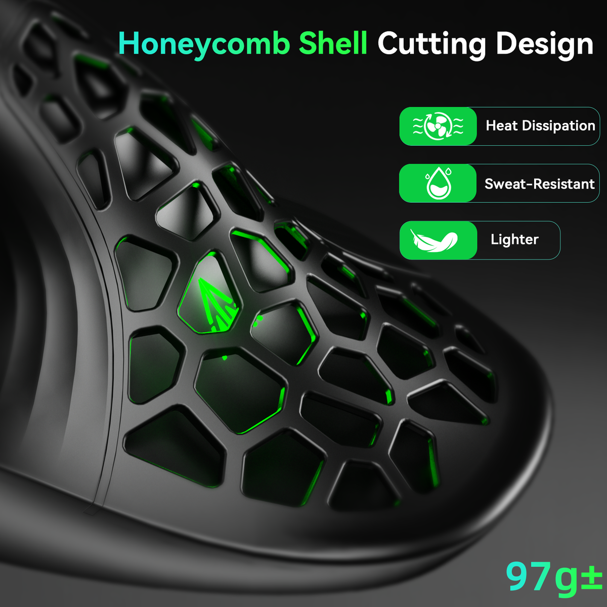 SOLAKAKA E9 Vertical MMO Gaming Mouse Tri-Mode 36000 DPI Ergonomic Black