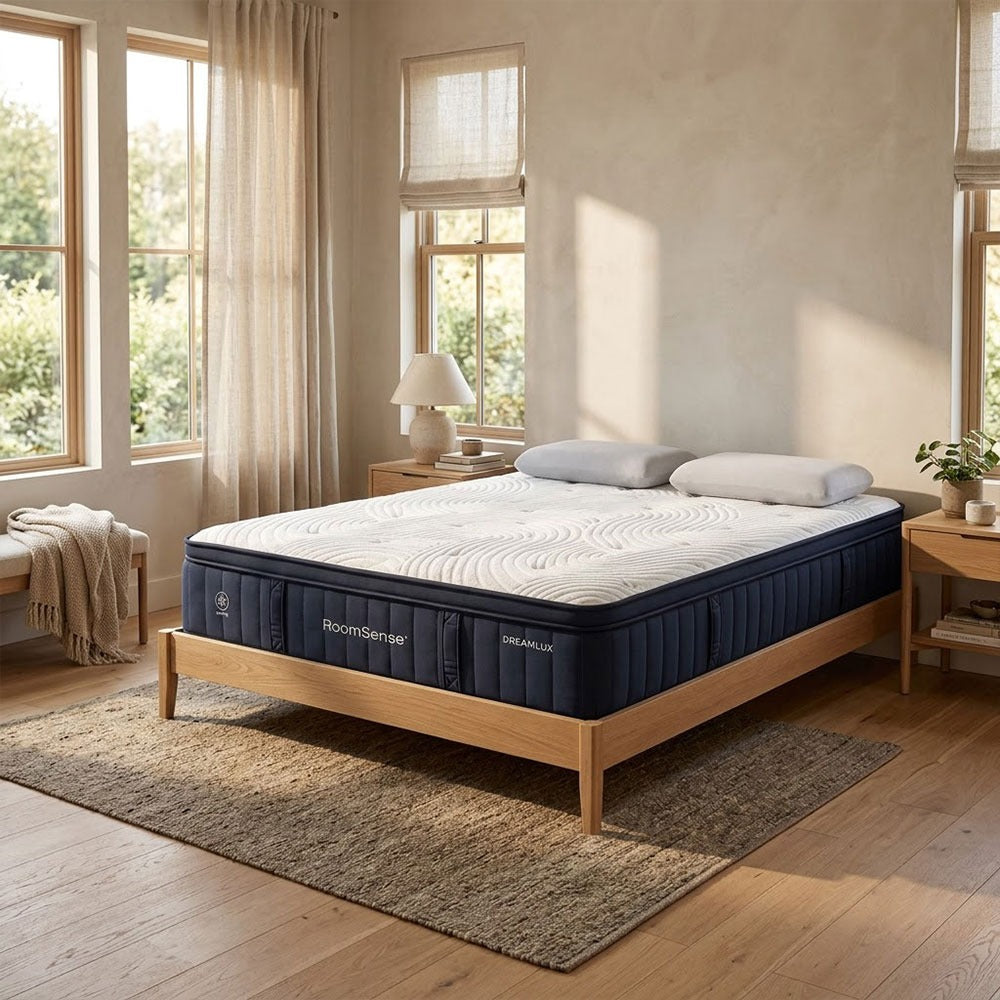 RoomSense Queen 34cm Gel Cooling Tencel Mattress Bundle with 2 Pillows