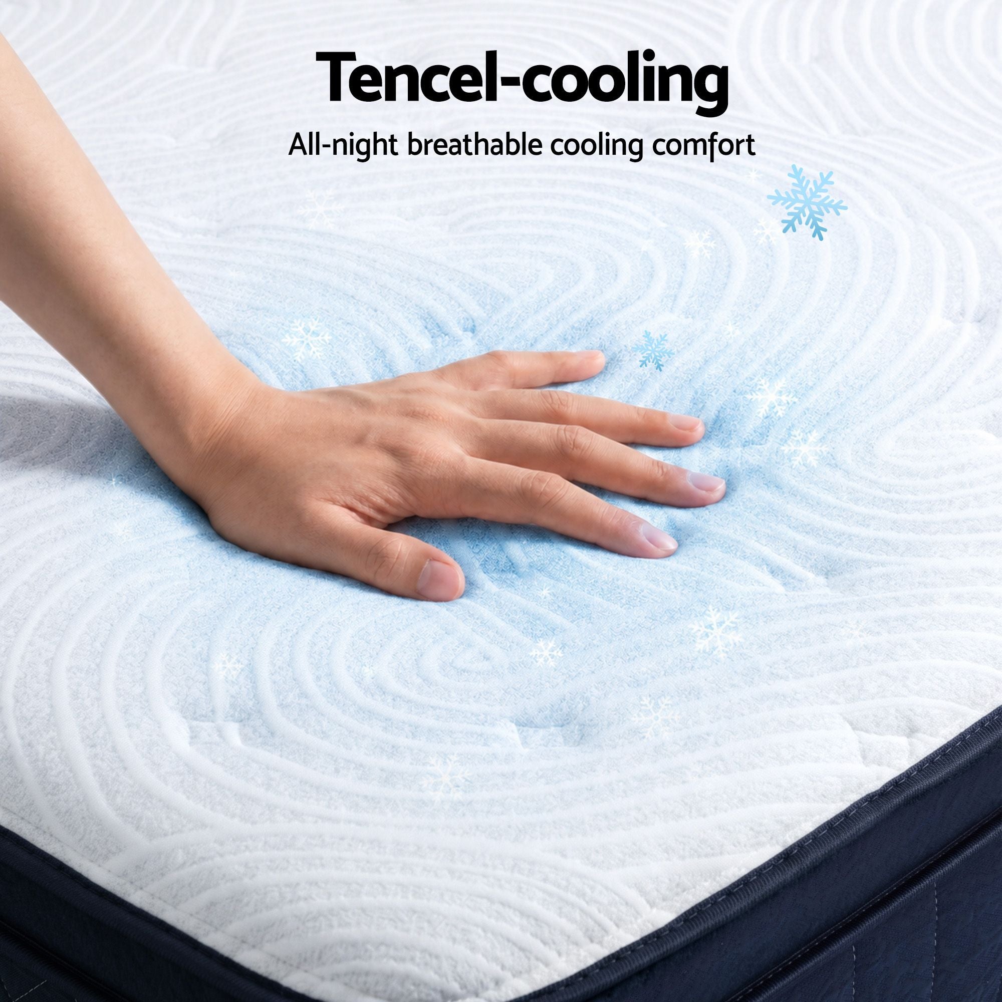 RoomSense Single Mattress, 34cm Thick Medium Firm Hybrid Mattress for Back Pain Relief