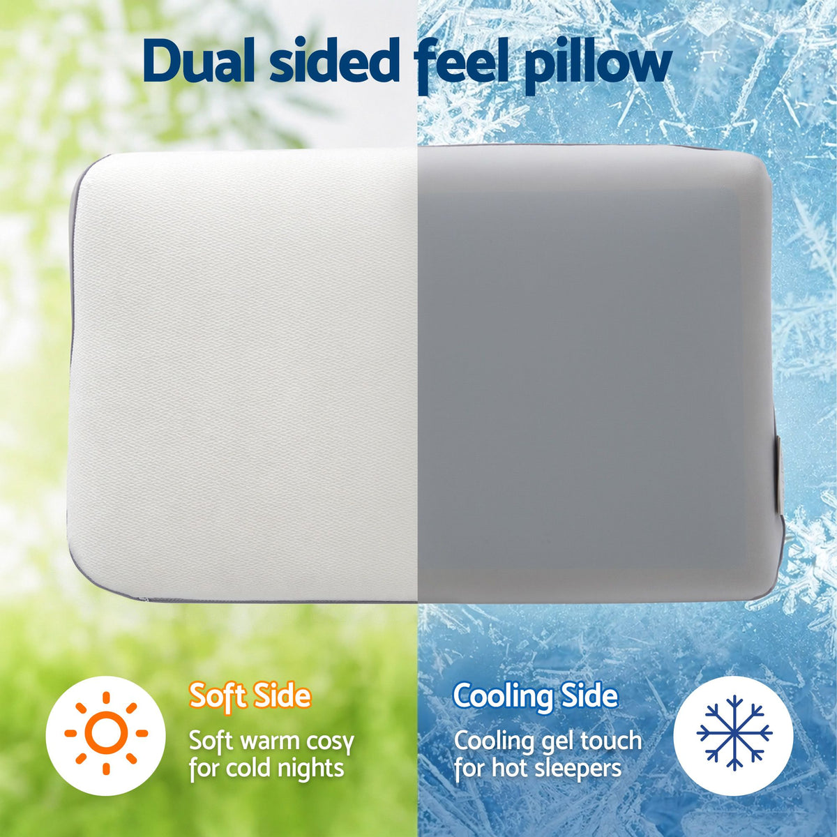 ROOMSENSE Reversible Dual-Sided Memory Foam Pillow