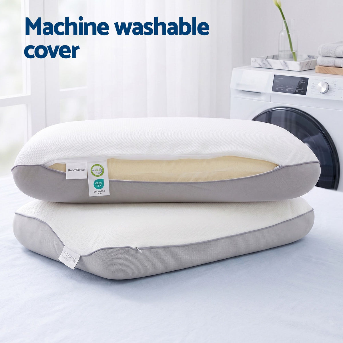 ROOMSENSE Reversible Dual-Sided Memory Foam Pillow