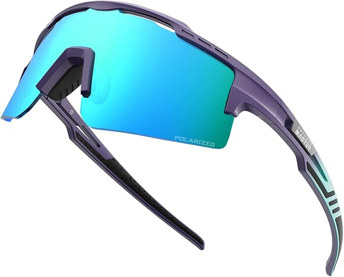 OutdoorMaster Hawk II Polarised Sports Sunglasses Blue TR90 UV400 Cat.3 Unisex