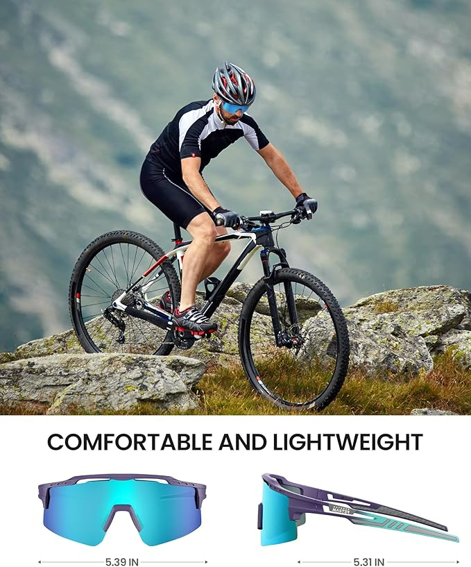 OutdoorMaster Hawk II Polarised Sports Sunglasses Blue TR90 UV400 Cat.3 Unisex