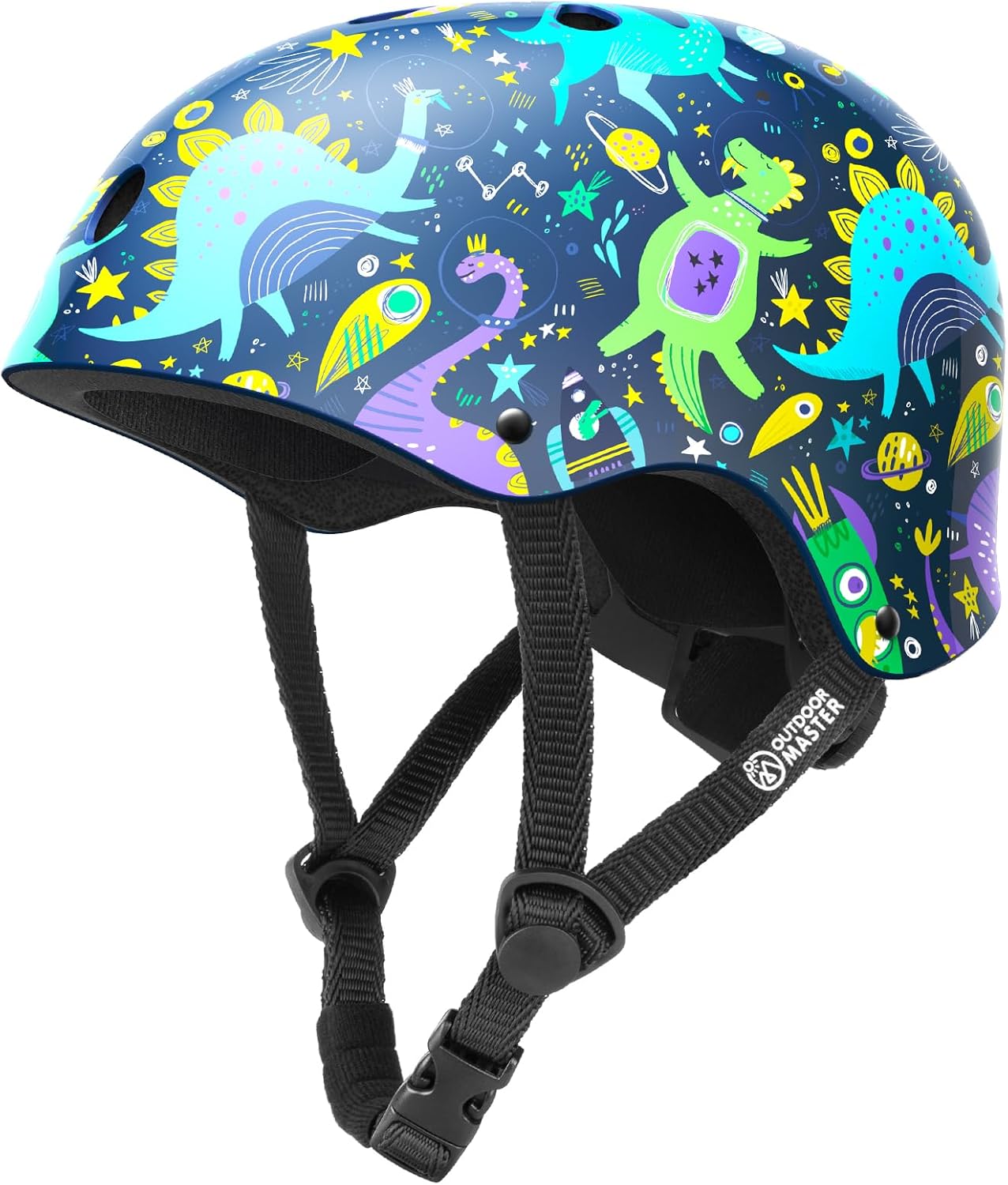 OutdoorMaster Youth & Kids Bike Helmet - Adjustable Multi-Sports Skateboard Helmet with Removable Liners for Balance Bike, Toddler Scooter, One Wheel Hoverboard-S