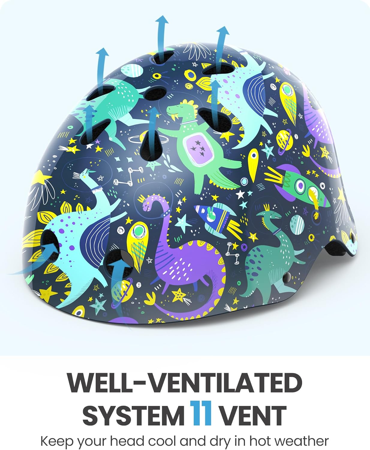 OutdoorMaster Youth & Kids Bike Helmet - Adjustable Multi-Sports Skateboard Helmet with Removable Liners for Balance Bike, Toddler Scooter, One Wheel Hoverboard-S