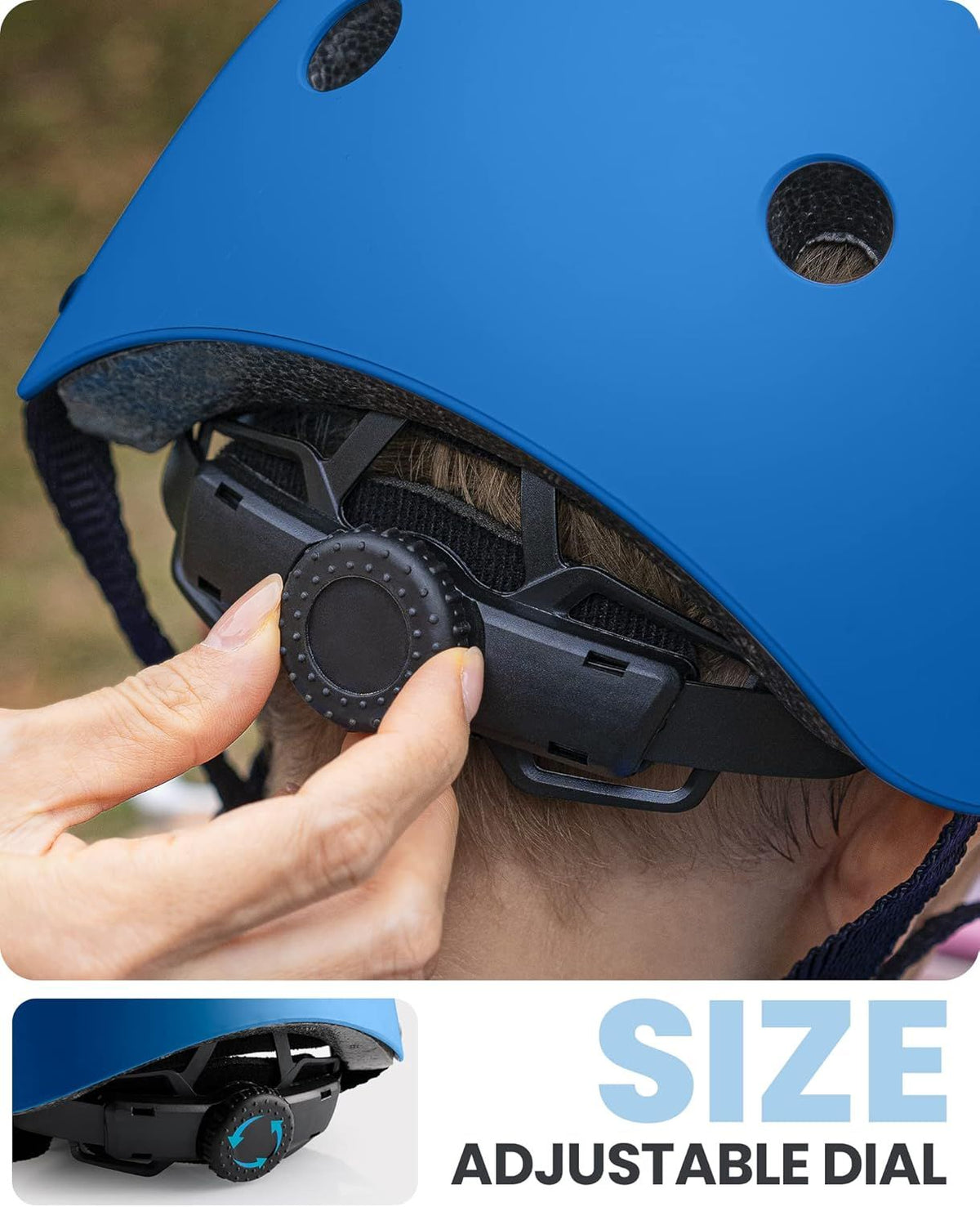 OutdoorMaster Youth & Kids Bike Helmet - Adjustable Multi-Sports Skateboard Helmet with Removable Liners for Balance Bike, Toddler Scooter, One Wheel Hoverboard-Large
