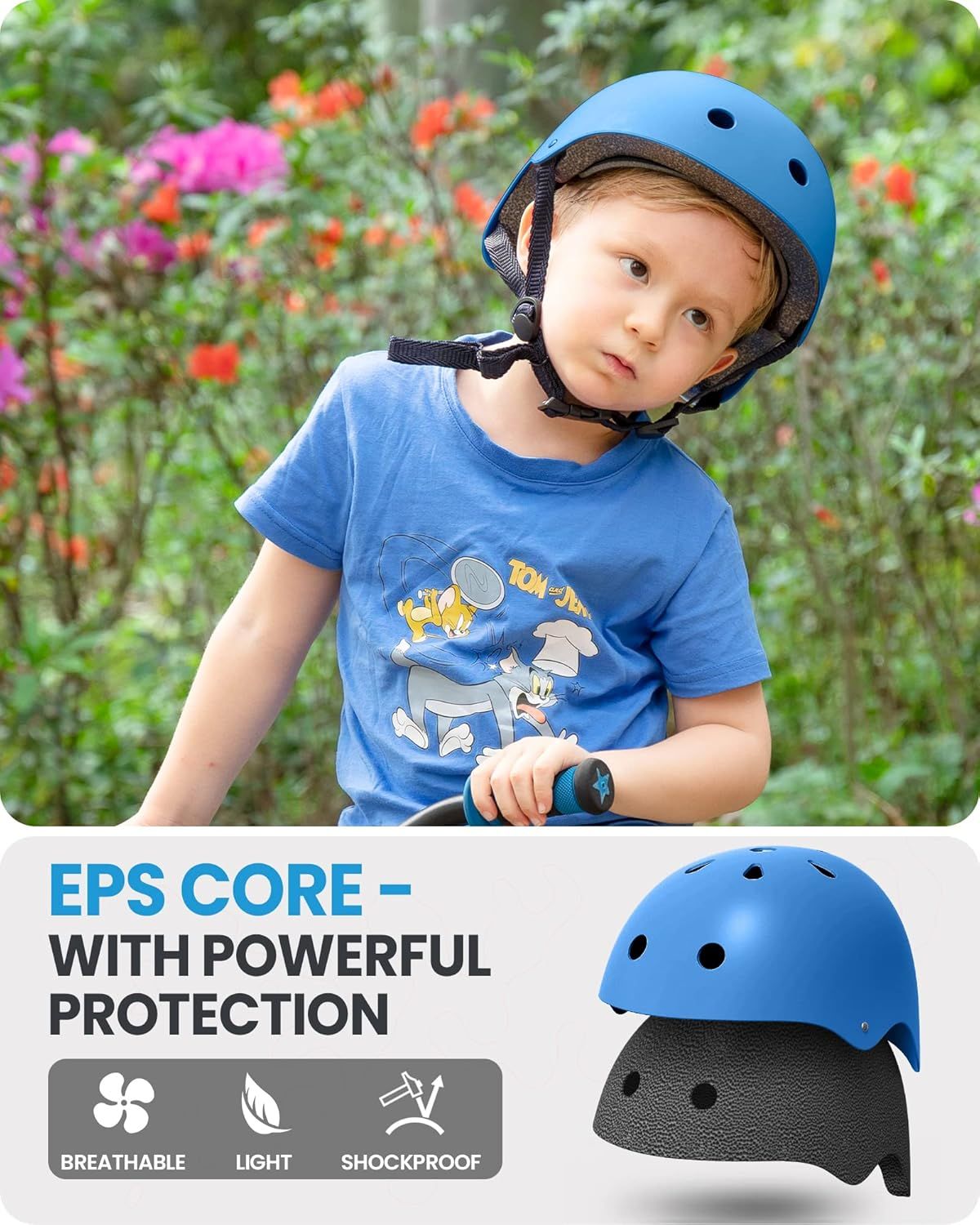 OutdoorMaster Youth & Kids Bike Helmet - Adjustable Multi-Sports Skateboard Helmet with Removable Liners for Balance Bike, Toddler Scooter, One Wheel Hoverboard-Large