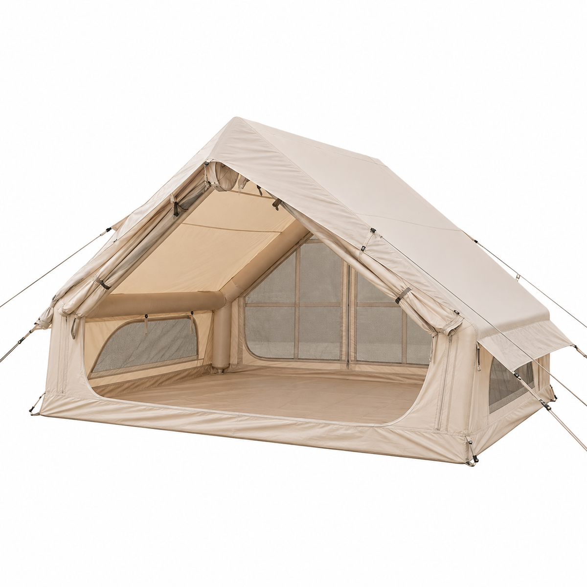 Weisshorn Inflatable A-Frame Camping Tent Large Glamping Beige 300x210cm