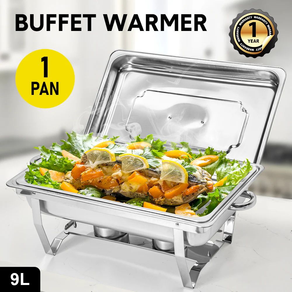 Alston 9L Chafing Dish Set Stainless Steel Buffet Warmer Silver