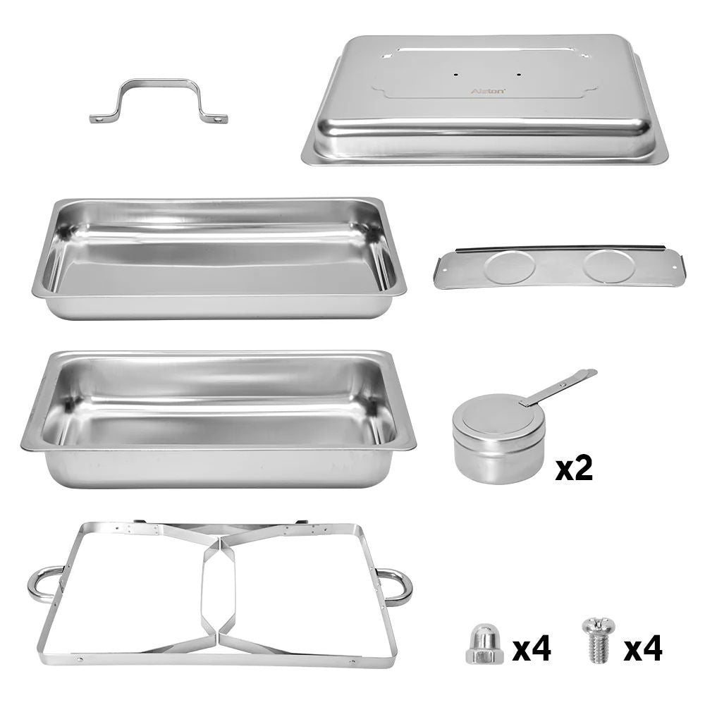 Alston 9L Chafing Dish Set Stainless Steel Buffet Warmer Silver