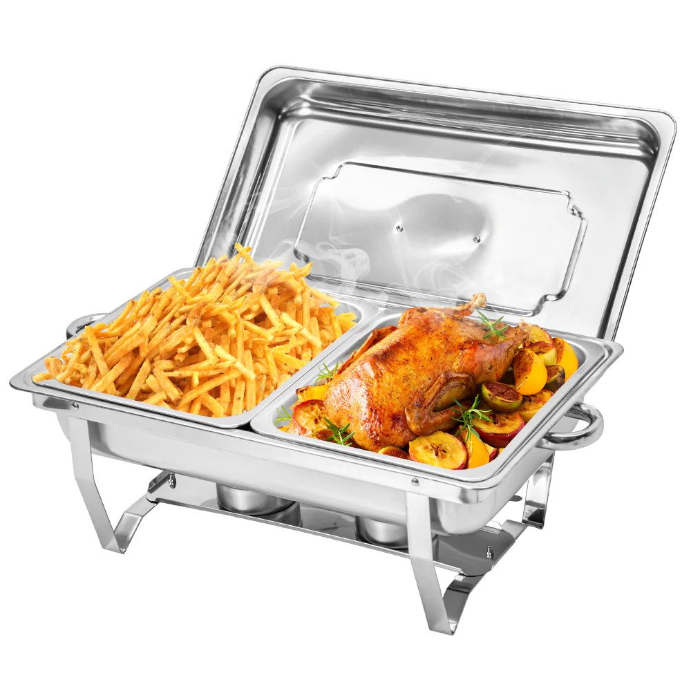 Alston 2x4.5L Chafing Dish Set Stainless Steel Buffet Warmer Silver