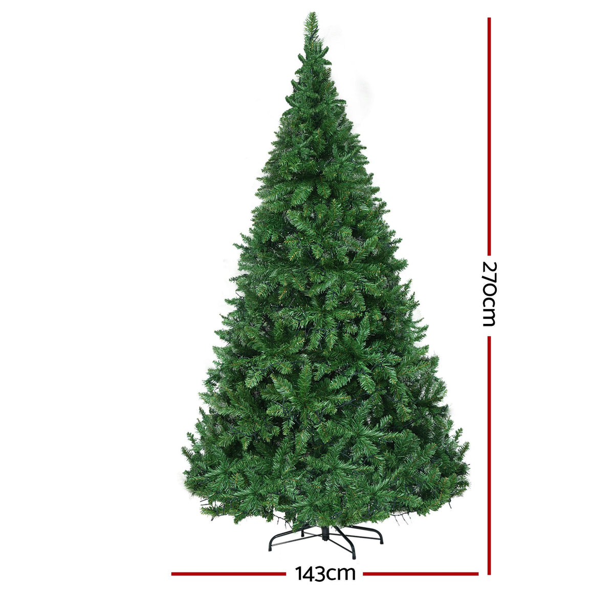 Jingle Jollys Christmas Tree 2.7m 1800 LEDs 1831 Tips 8 Light Modes