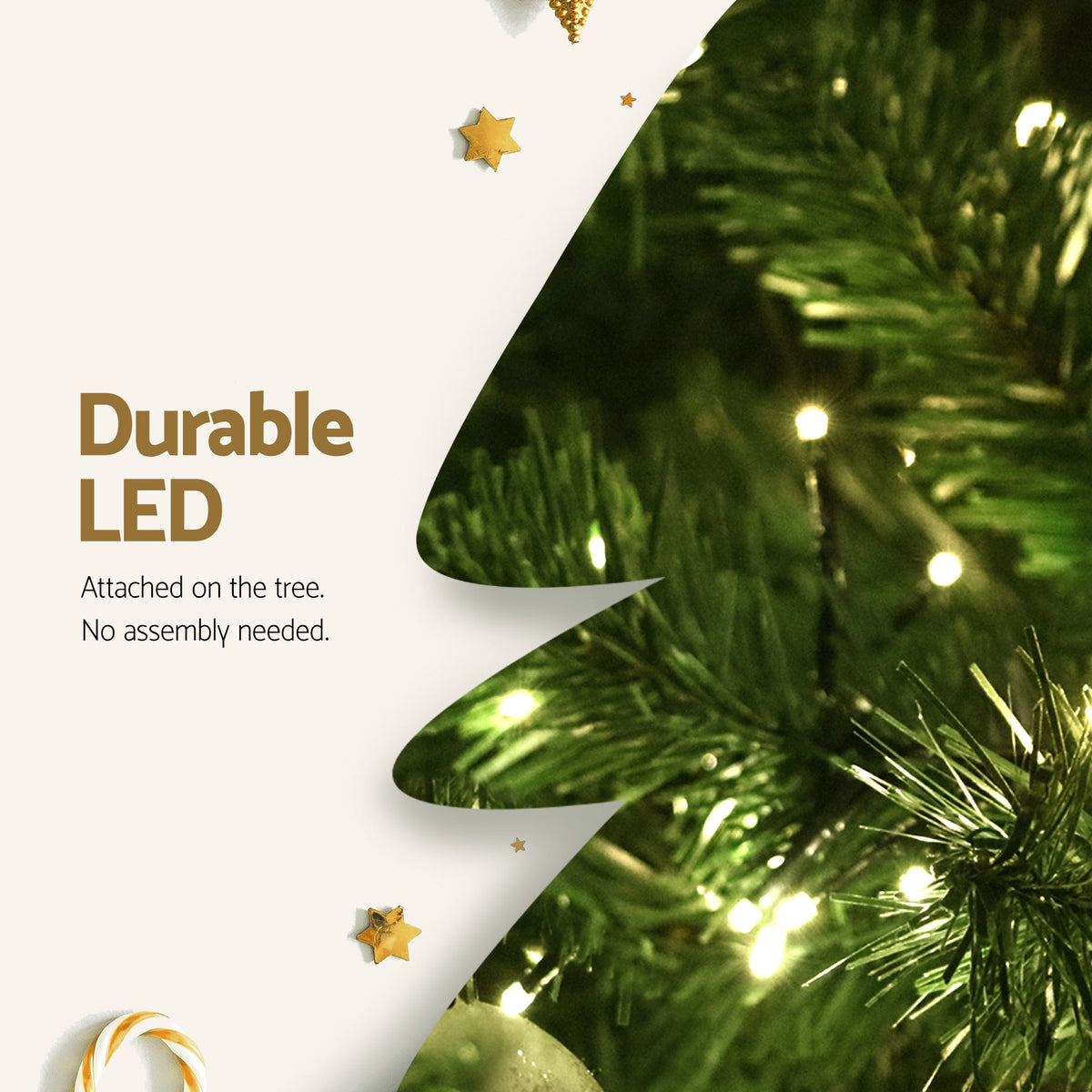 Jingle Jollys Christmas Tree 2.7m 1800 LEDs 1831 Tips 8 Light Modes