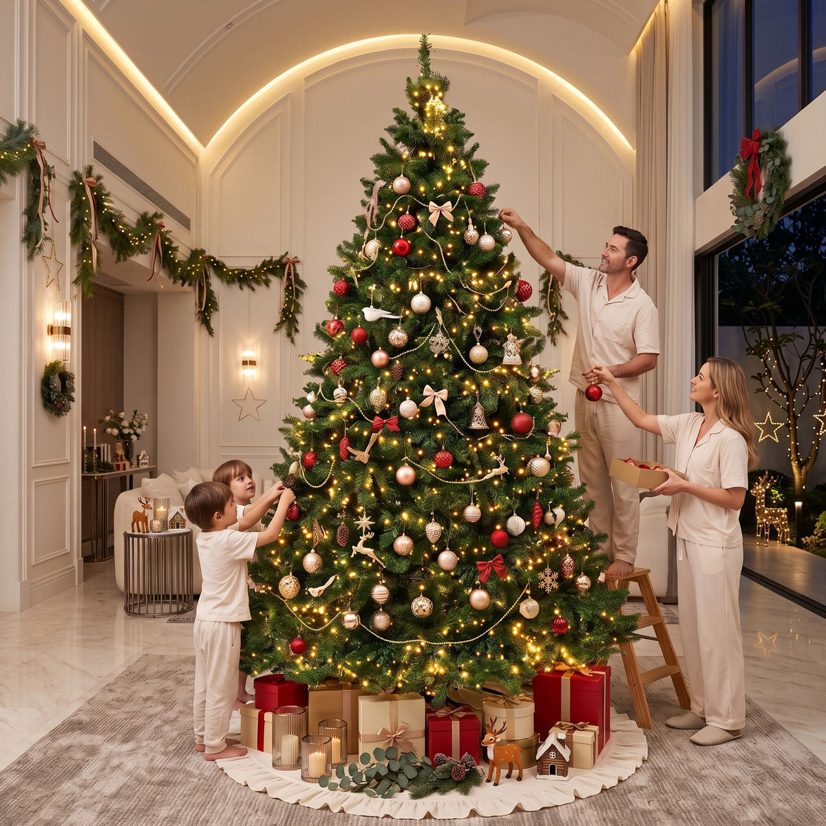 Jingle Jollys Christmas Tree 2.7m 1800 LEDs 1831 Tips 8 Light Modes