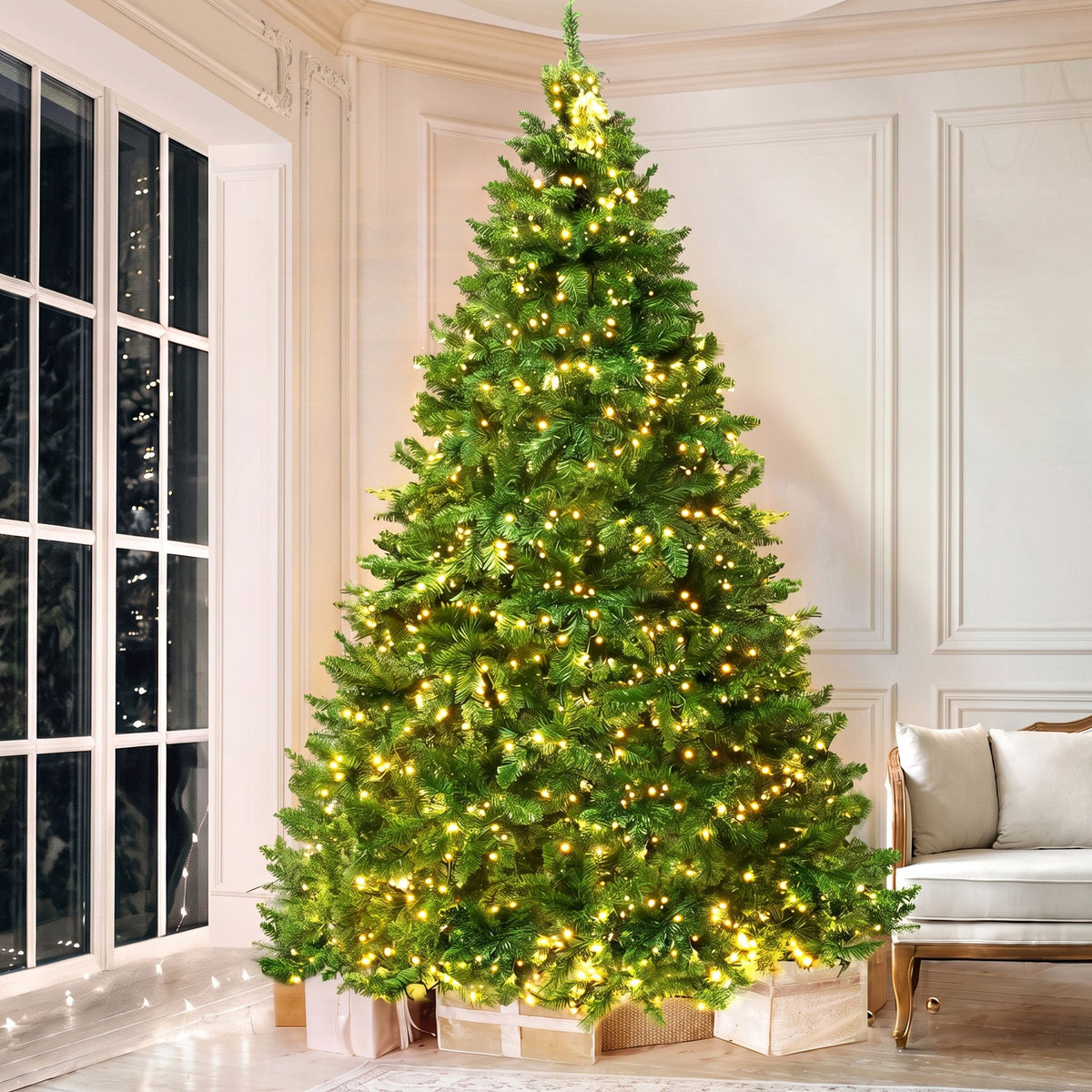 Jingle Jollys Christmas Tree 2.7m 1800 LEDs 1831 Tips 8 Light Modes