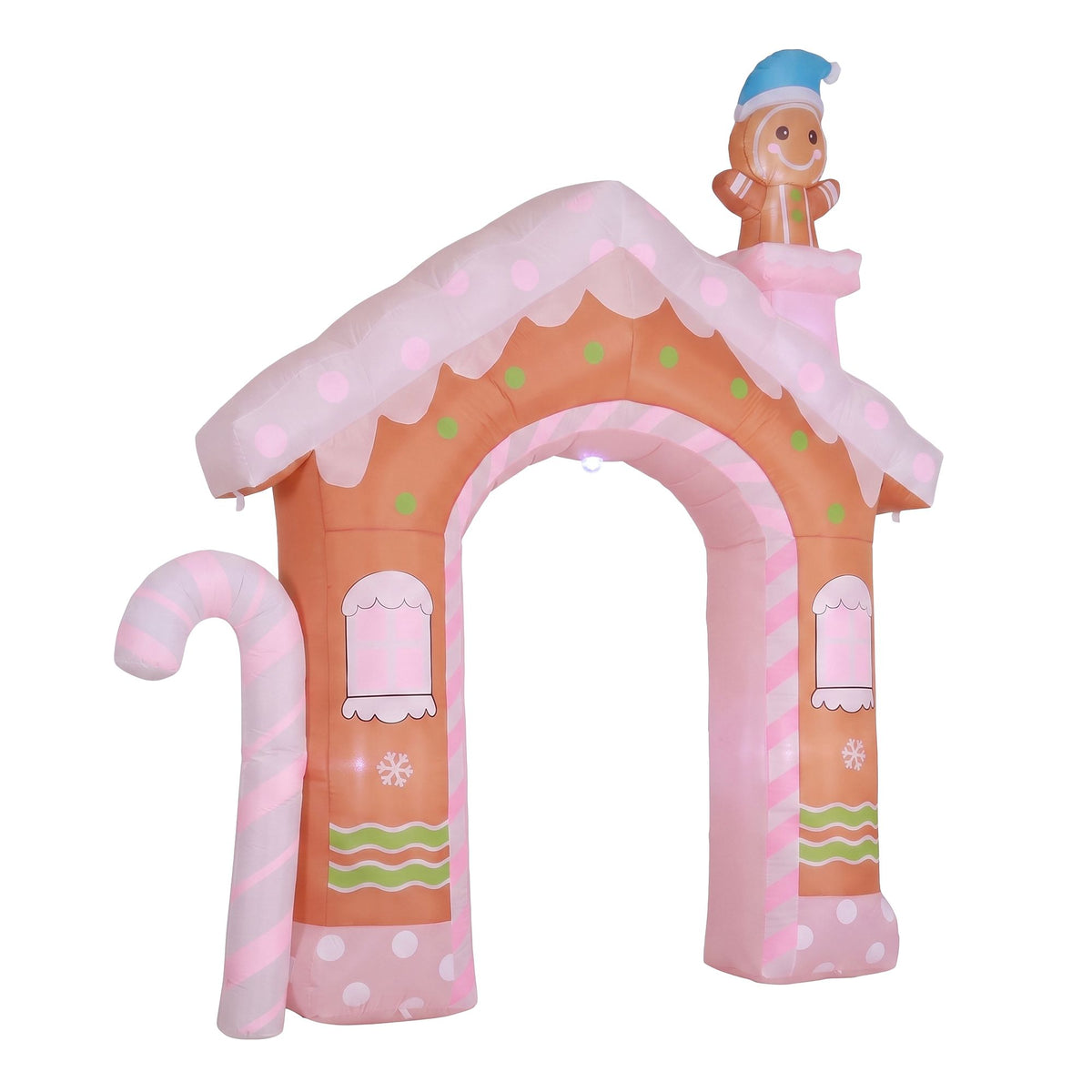 Jingle Jollys Christmas Inflatable Gingerbread Man Candy 3.2M Illuminated