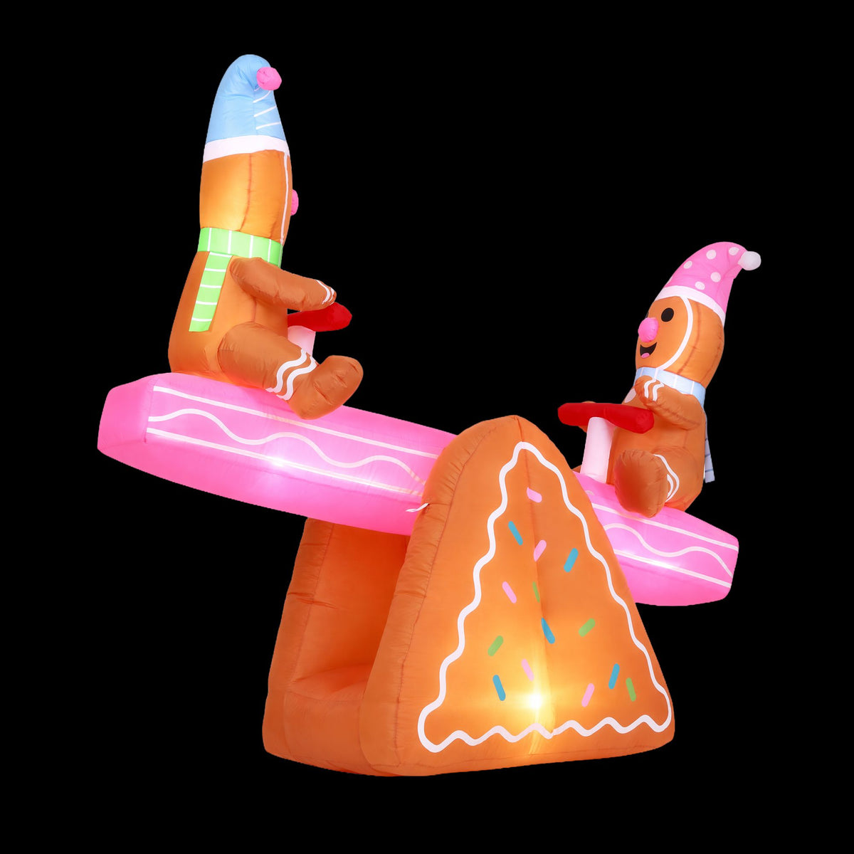 Jingle Jollys Christmas Inflatable Seesaw 1.8M LED Outdoor Illuminated Decor