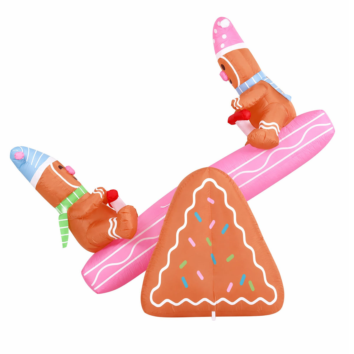 Jingle Jollys Christmas Inflatable Seesaw 1.8M LED Outdoor Illuminated Decor