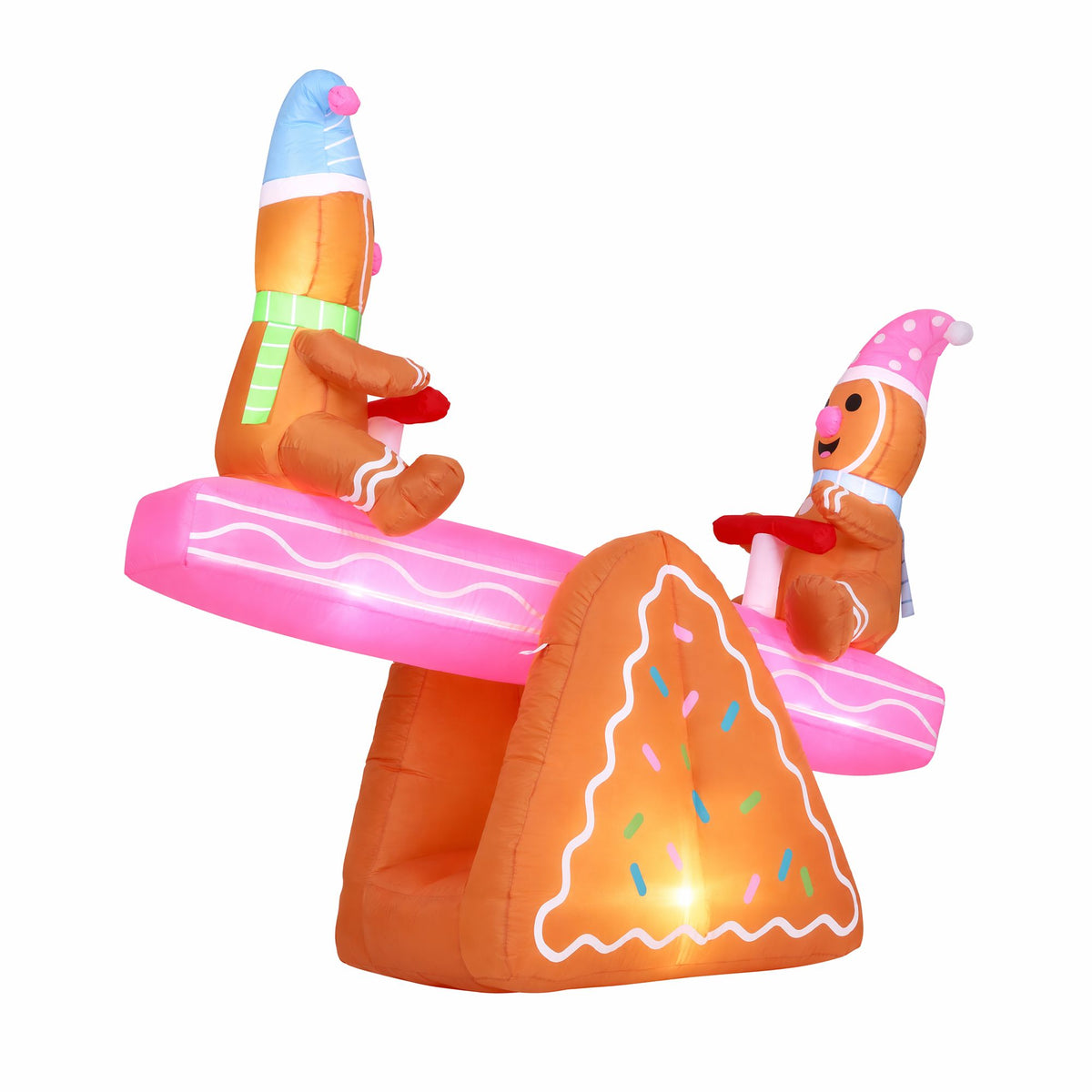 Jingle Jollys Christmas Inflatable Seesaw 1.8M LED Outdoor Illuminated Decor