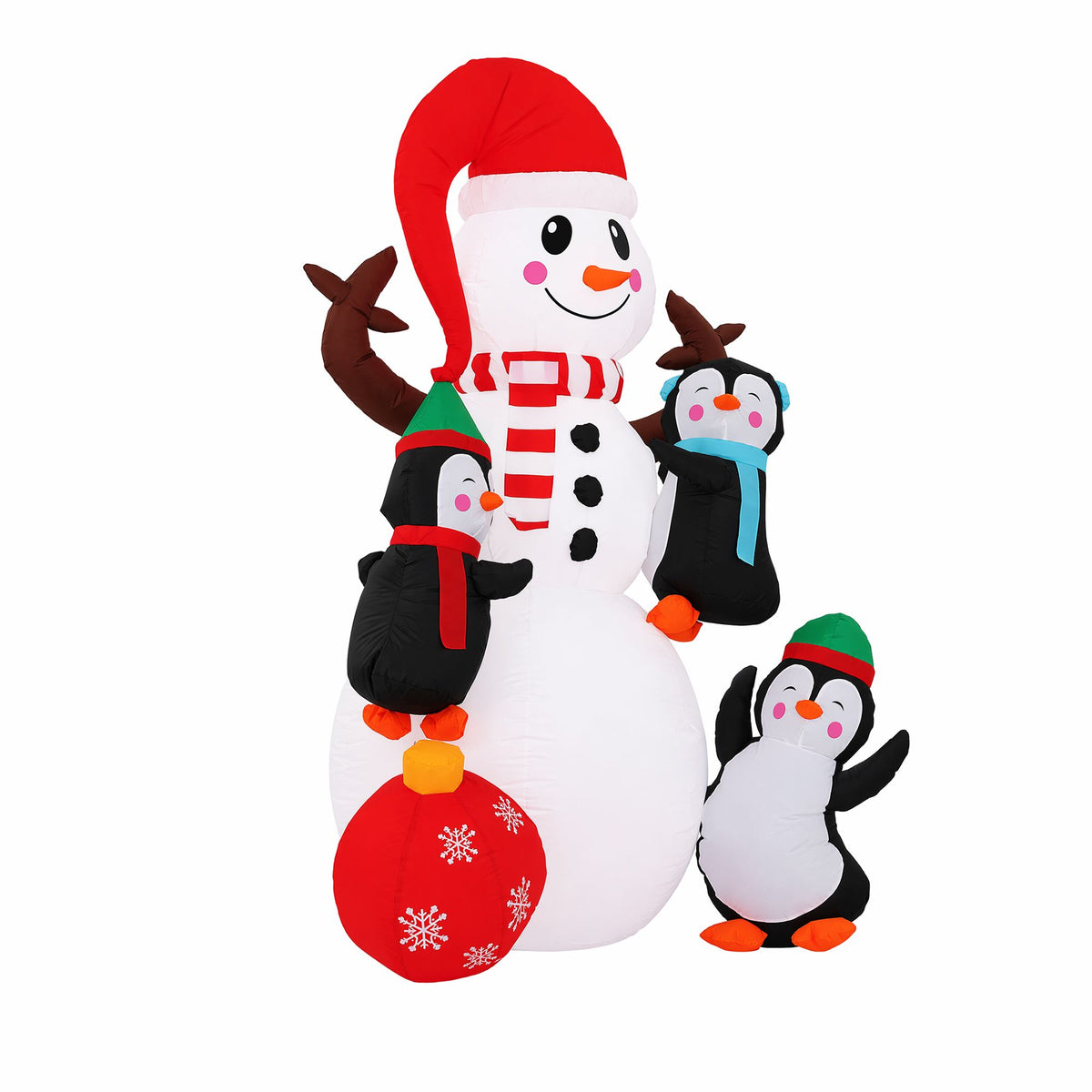 Jingle Jollys Christmas Inflatable Snowman 1.8M Height LED Outdoor Decorations