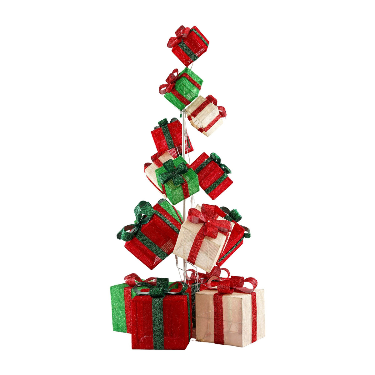 Jingle Jollys Christmas Lighted Gift Box Tower Lights Stackable 170cm
