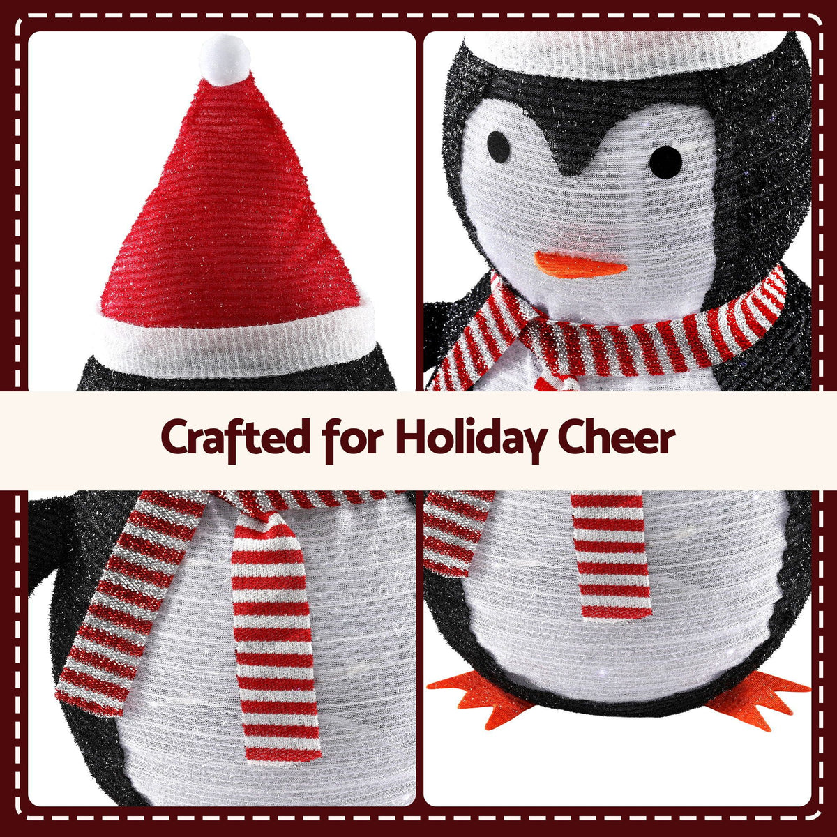 Jingle Jollys Christmas Penguin Light LED Decoration Pop Up Display 70cm