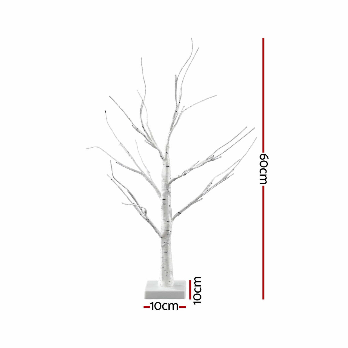 Jingle Jollys Lighted Branch Tree Christmas Decorations Warm White 2 Pack 60cm